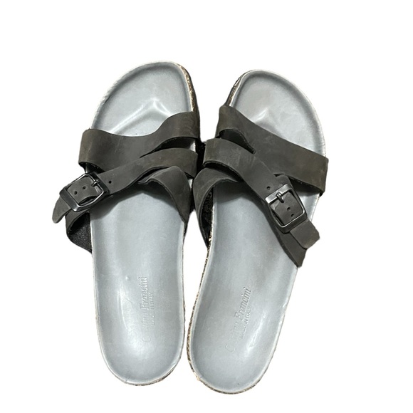 Christina Francini leather wedge sandals brown size 8.5 made in Italy - Picture 5 of 8